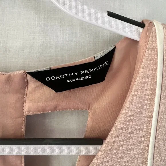 Dorothy Perkins, Pink, dress size 16, Occasion, zip up, sleeveless, Cut out. - Picture 4 of 5